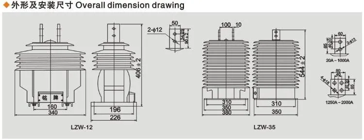 TUANJIE LZW-12 12KV outdoor seat type cast-resin CT current transformer
